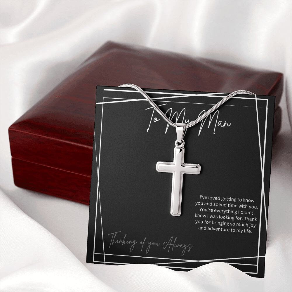 To My Man Stainless Steel Cross Necklace