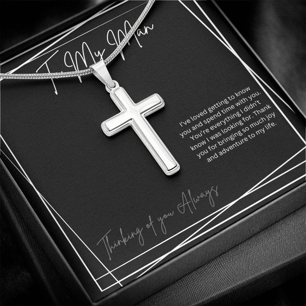 To My Man Stainless Steel Cross Necklace