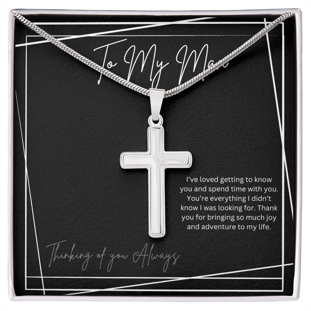 To My Man Stainless Steel Cross Necklace