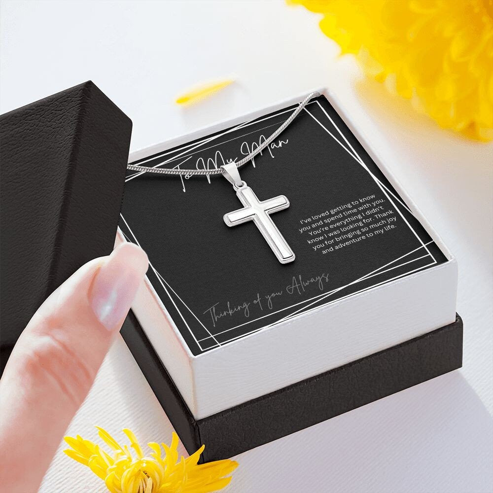 To My Man Stainless Steel Cross Necklace